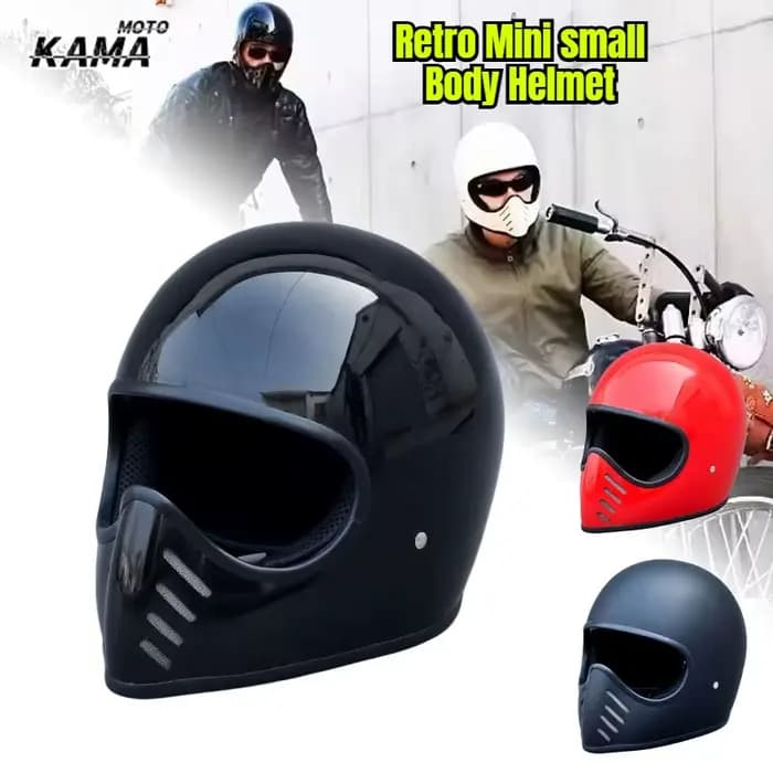 Rétro Mini casque de Moto intégral hommes femmes Cascos Para