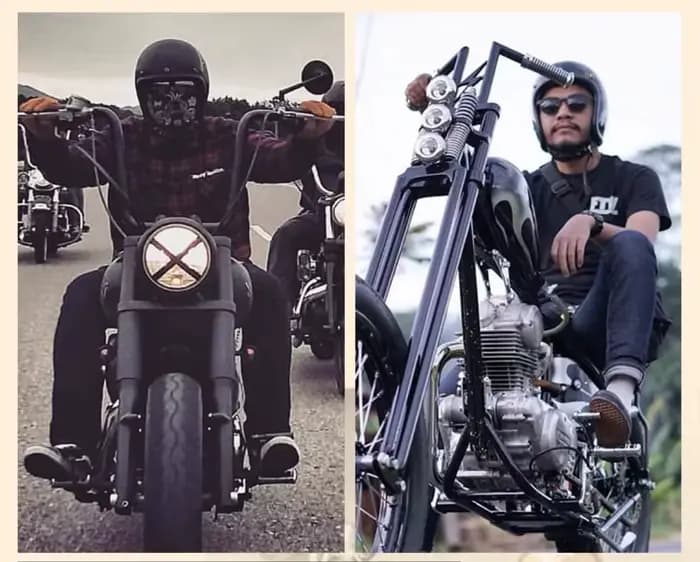 Casque de moto à face ouverte rétro