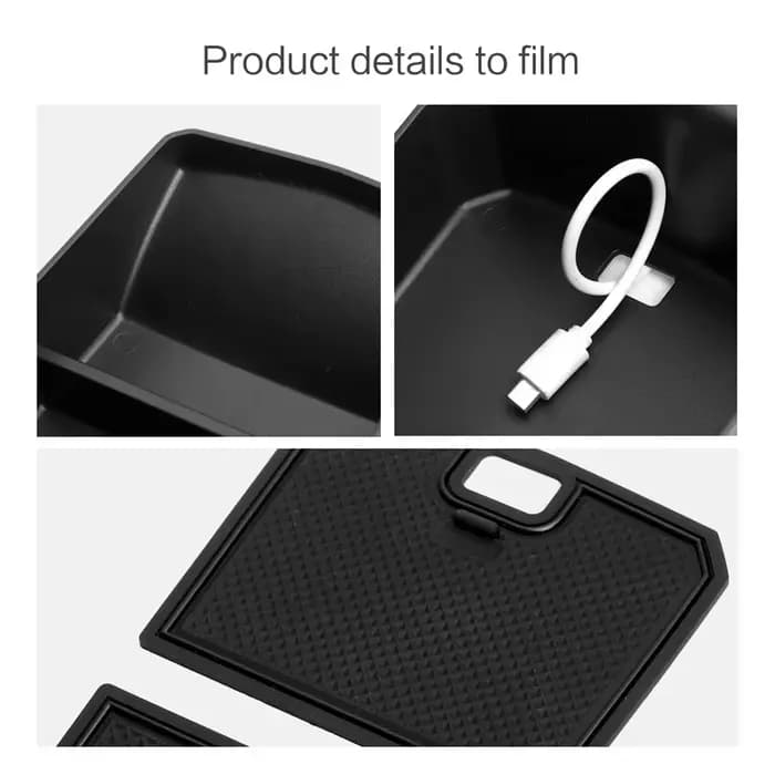 Organisateur de console centrale pour Renault Austral 2023-2025, boîte de rangement pour accoudoir avec tapis antidérapant, accessoire en ABS à encastrer