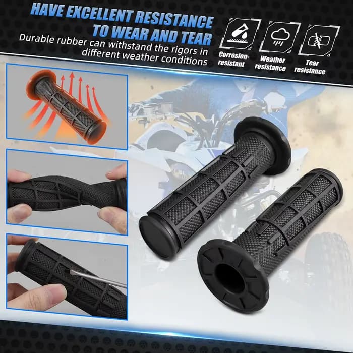 ATV 7/8 "poignées universelles en caoutchouc absorbant la sueur Double anti-dérapant durabilité pour Yamaha Raptor 700 660 R 350 250 KTM 450SX