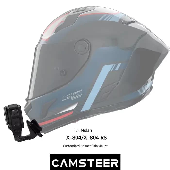 Support de mentonnière pour casque Nolan X-804 RS compatible avec les caméras GoPro Hero 13 12 11 10 9 Insta360 Ace Pro2 go3 go3s DJI Action 6 5Pro 4 Nano