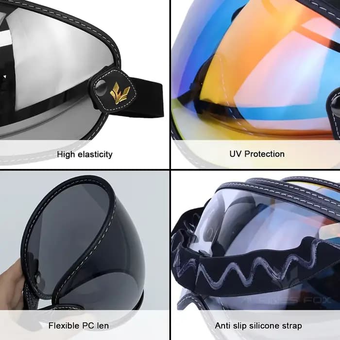 Lunettes de casque de moto coupe-vent