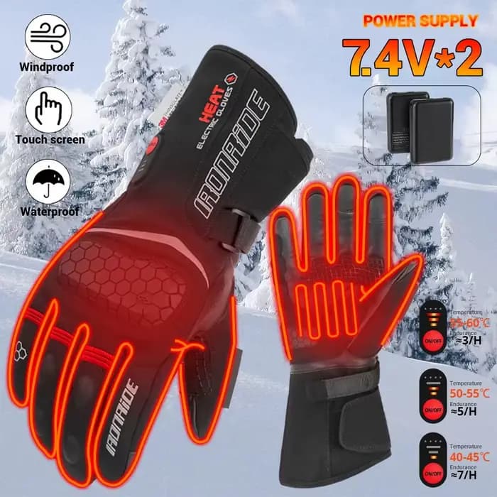 Gants chauffants étanches pour moto
