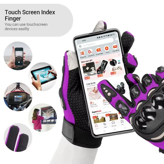 Gants de moto d'été anti-chute