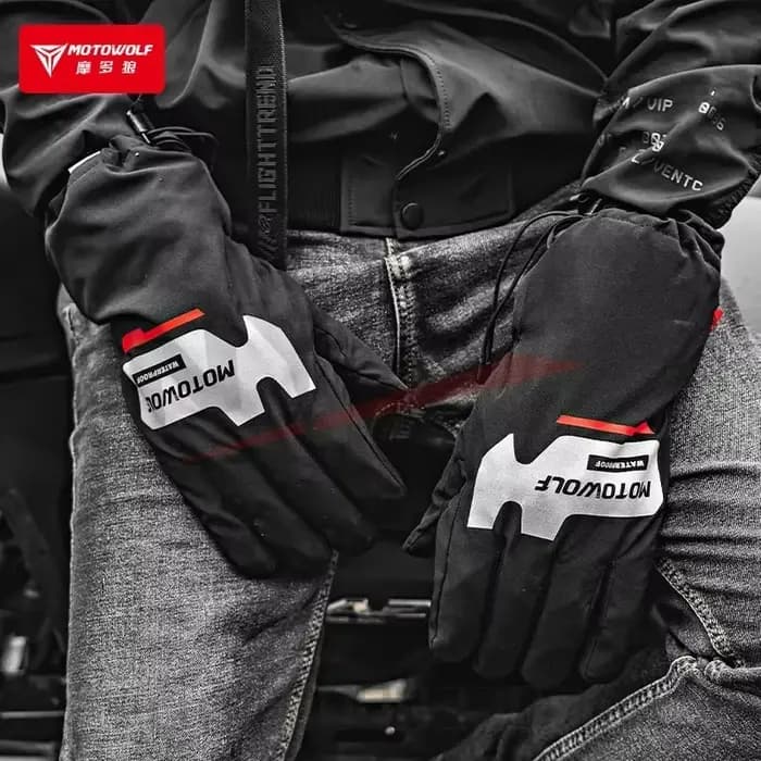 MOTOWOLF gants imperméables équipement de cyclisme lourd pluie à emporter cavalier Tram moto résistant à l'eau écran tactile anti-dérapant