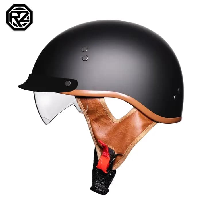 Casque de Moto Rétro avec Lentilles pour Adulte