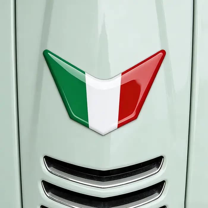 Autocollant 3D en époxy drapeau italien