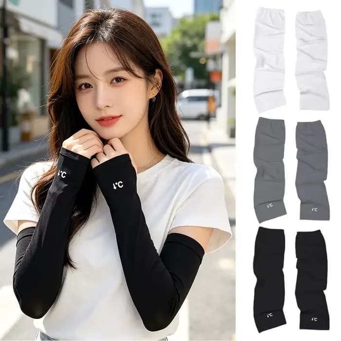 1 paire de manches de protection solaire anti-UV en polyester, antidérapantes, UPF 50+, pour les sports de plein air et la conduite