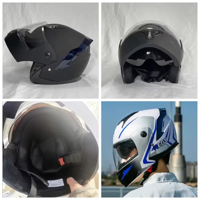 Dernier modèle de casque de moto modulaire de sécurité à visière rabattable