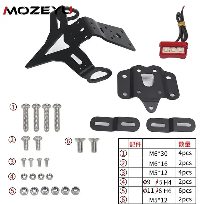 Support de plaque d'immatriculation 2024 MT07 pour Yamaha MT 07 FZ07