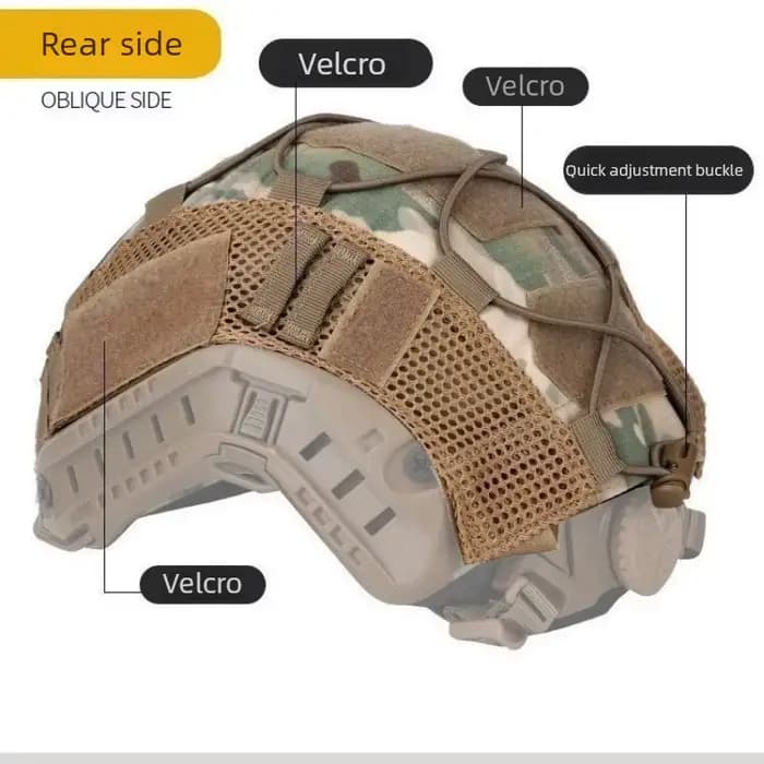 Housse de casque tactique en tissu camouflage