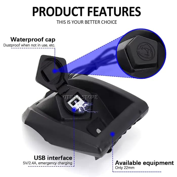 Support de téléphone avec chargeur USB