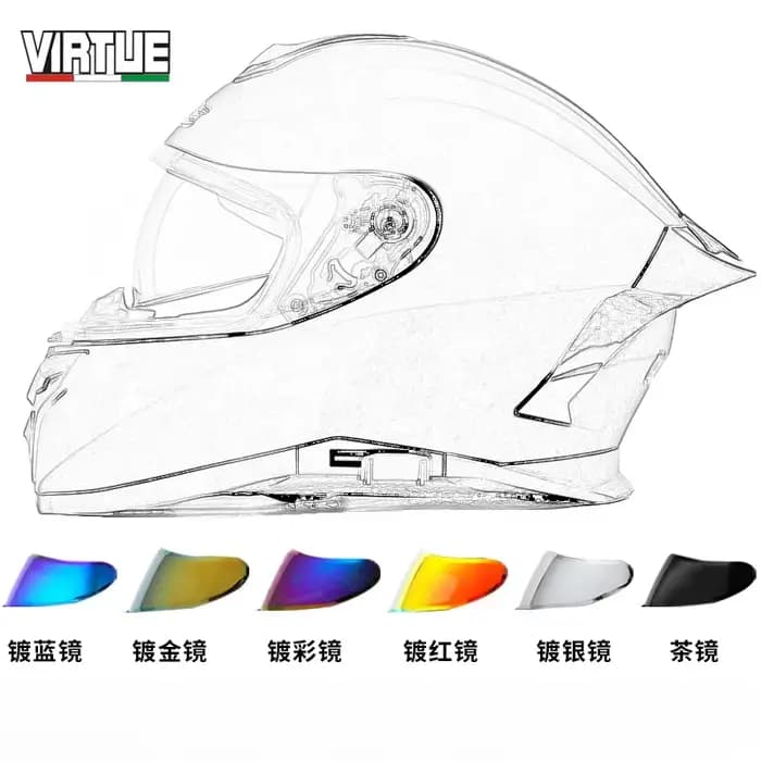 Visière de casque de moto pour lentilles
