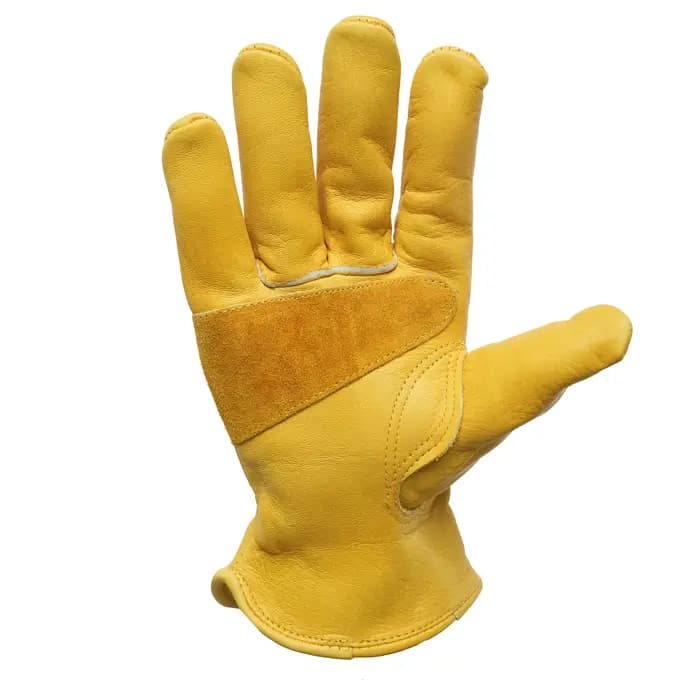 Gants de jardinage en cuir de vachette jaune pour hommes et femmes, pour l'agriculture, la manutention, la construction, la réparation, la sécurité et la protection, gants de travail en cuir