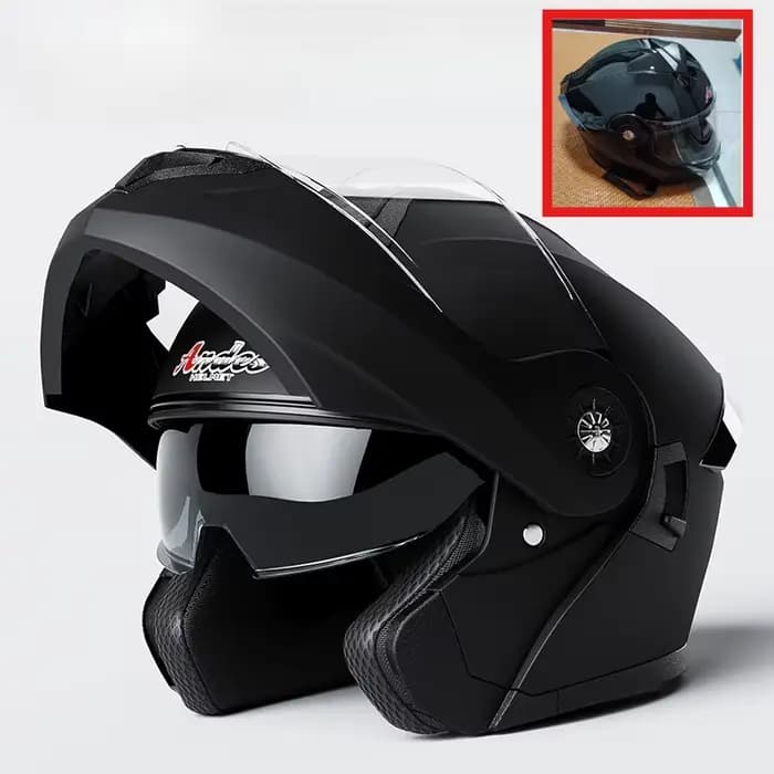 Casques de Moto universels Double visières casque rabattable modulaire