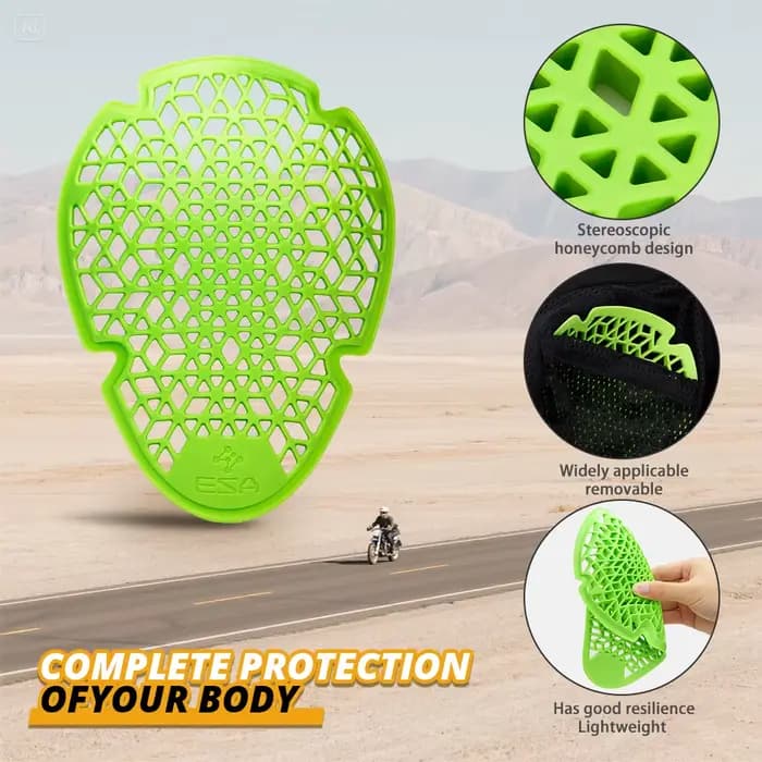 Veste de moto, protection arrière
