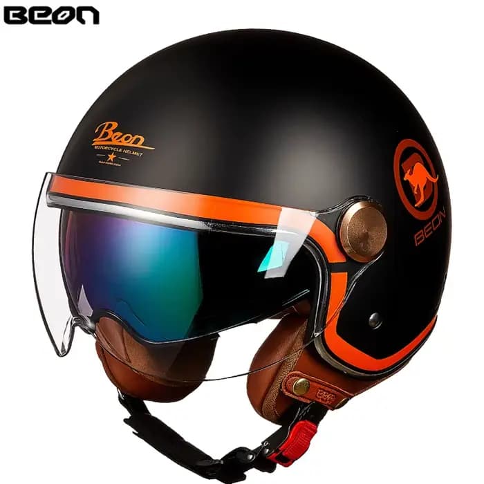 Casque de moto BEON B120 avec double visière