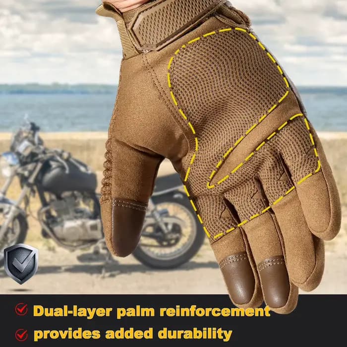 Gants de moto en cuir PU à écran tactile
