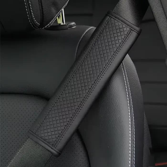 Accessoires de voiture ceinture de sécurité en cuir PU ceinture de sécurité housse d'épaule Protection respirante ceinture de sécurité rembourrage coussin accès intérieur automatique