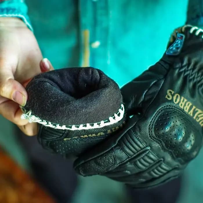 UGLYBROS gants de Moto en cuir d'hiver