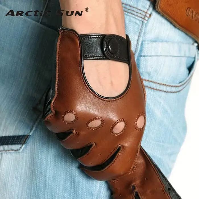 Gants en cuir véritable homme printemps automne peau d'agneau loisirs respirant écran tactile
