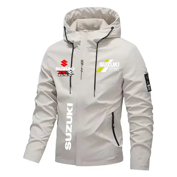 Blouson de moto coupe-vent à capuche pour homme – Qualité supérieure – Automne/Hiver – Sweat-shirt
