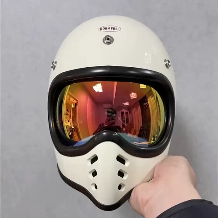 Casque Bornfree visière intégrée accessoires Mini Moto3