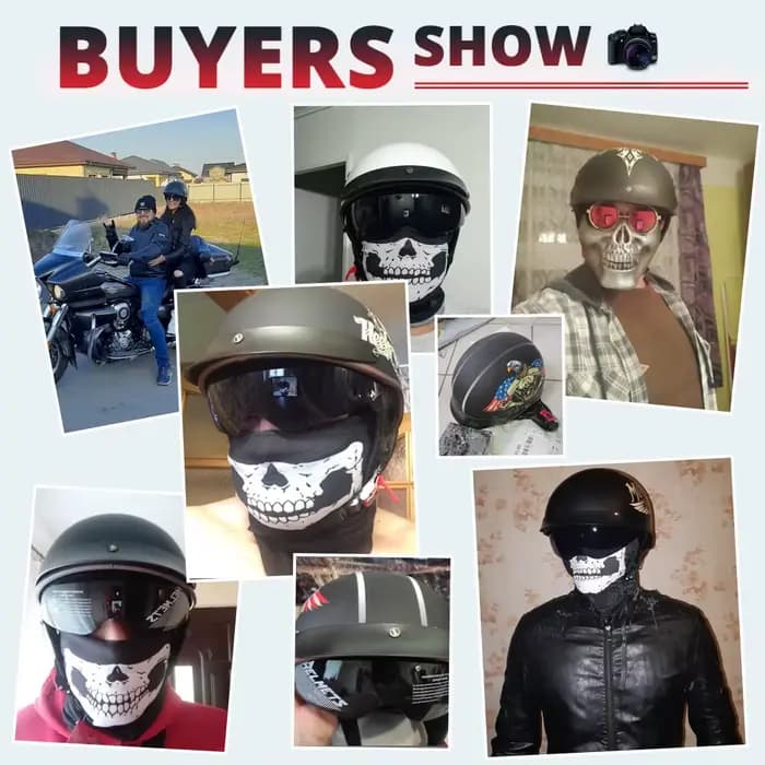 Casque de Moto Rétro avec Certification DOT