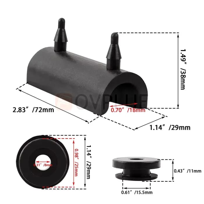 Accessoires pour moto Sac de selle Support en caoutchouc Grommets Kit de coussins pour Harley Touring Road King CVO