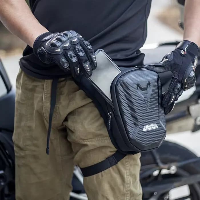 Sac de jambe de moto sacs de conduite en plein air sac banane décontracté sac de voyage tactique imperméable hommes