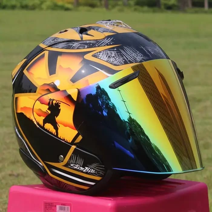 Casque de moto ouvert 3/4 SZ-Ram 3 Golden Knife Guard pour cyclisme