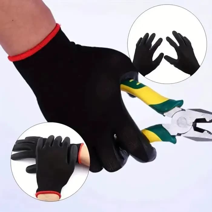 10 paires de gants de sécurité de Protection ESD, gants de réparation résistants à l'usure pour le travail, gants enduits de paume, fournitures pour charpentier et réparateur