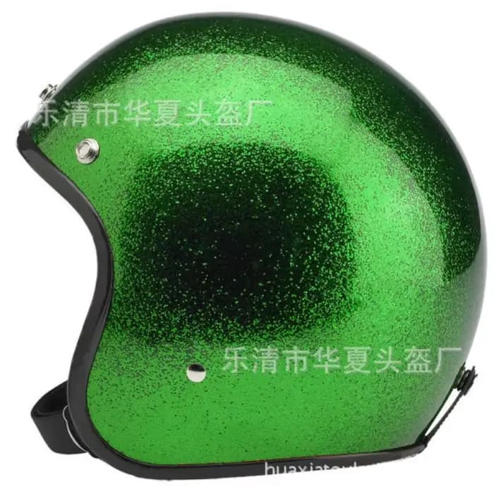 Casque de moto vintage rose brillant