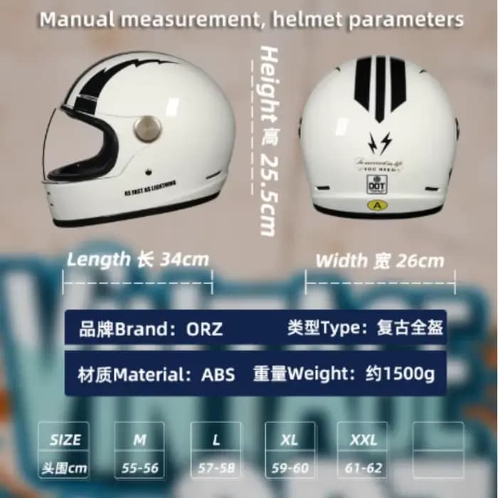 Casques de moto intégraux en cuir rétro avec lentille transparente