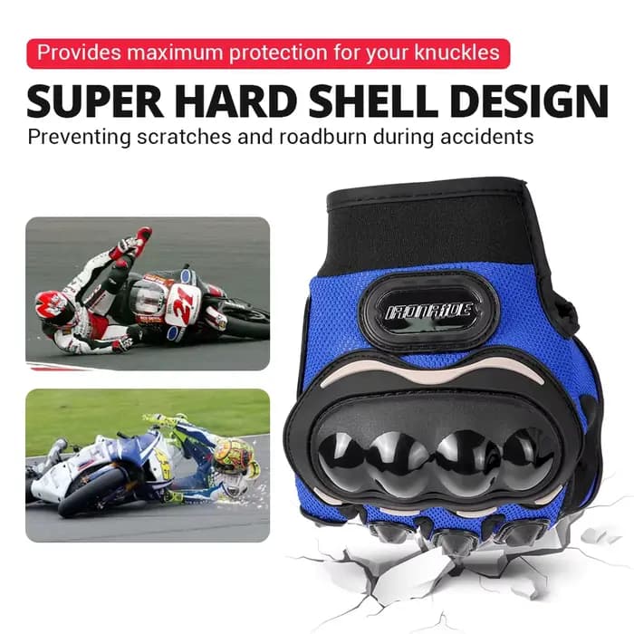 Gants de Moto bleus pour écran tactile