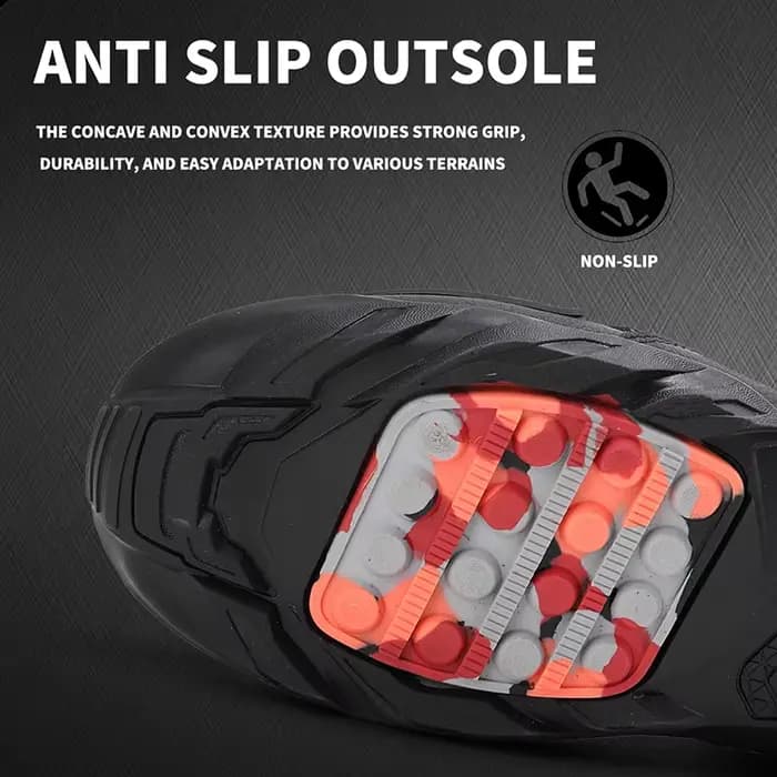 Chaussures de moto en cuir respirantes pour hommes