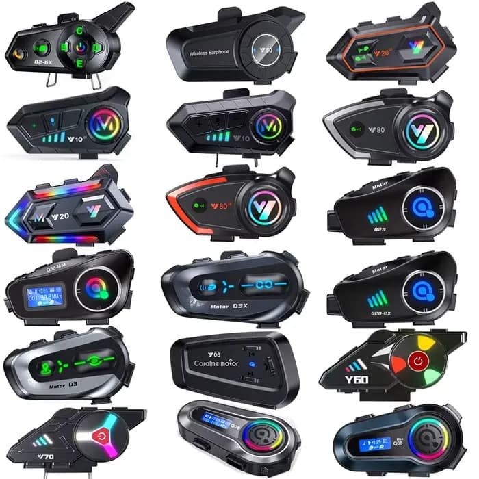 Casque de moto avec interphone Bluetooth et microphone