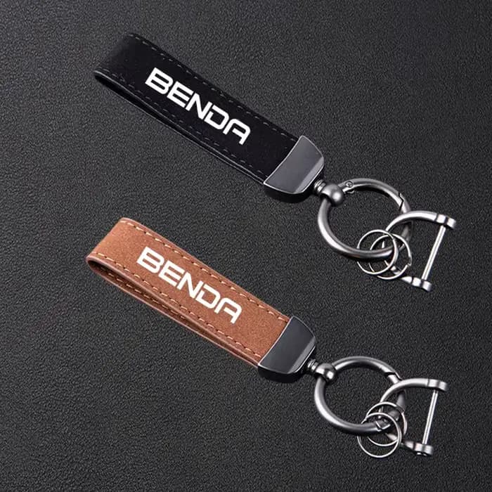 Accessoires de moto, porte-clés en cuir et daim de haute qualité
