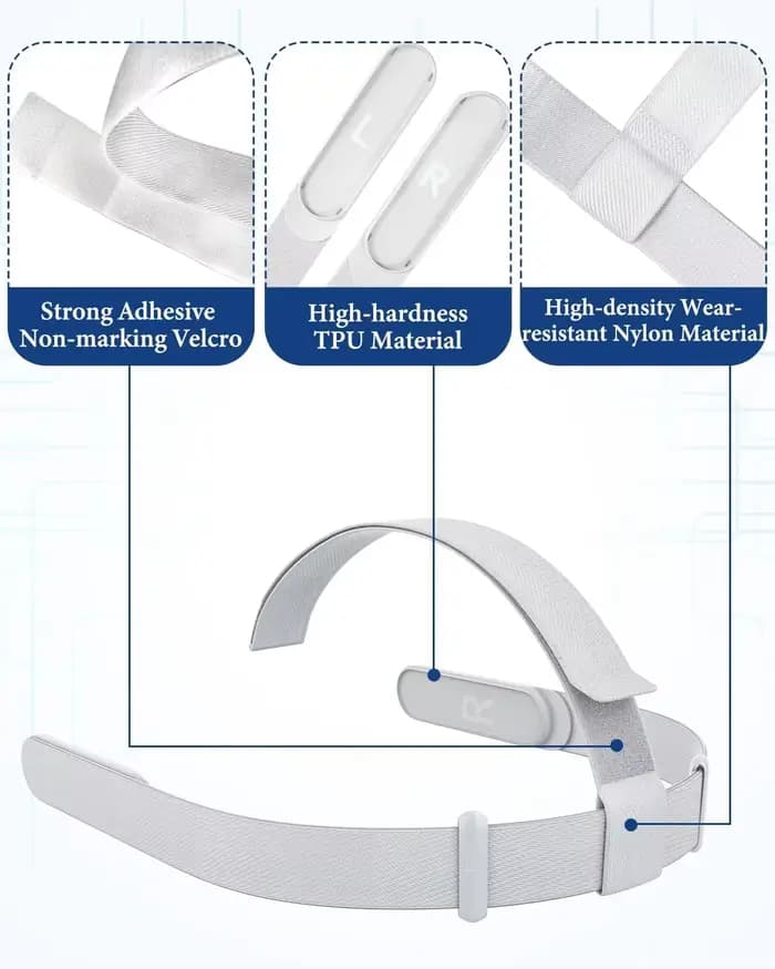 Sangle de tête de remplacement compatible avec les casques VR Meta Quest 2 et Oculus Quest 2, pour un confort et un maintien améliorés