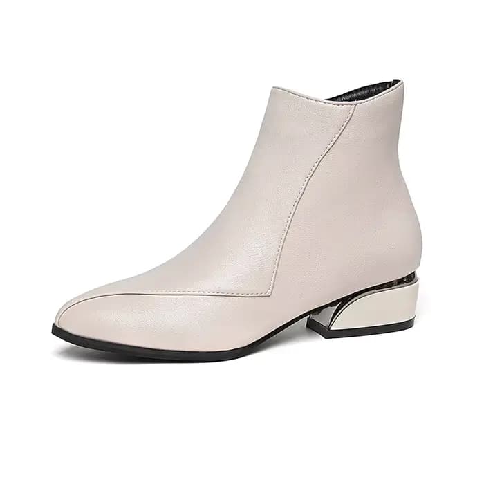 Bottines pour femmes automne-hiver 2024, style britannique, bottes tendance pour femmes, nouvelles bottes courtes à talons épais et surdimensionnées
