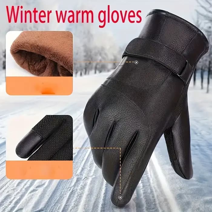 Gants d'hiver pour hommes compatibles avec les écrans tactiles