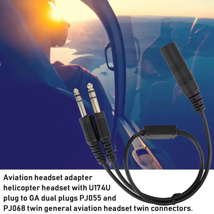 Adaptateur de casque d'aviation générale pour hélicoptère, connecteur de casque, Communication d'avion, convertisseur d'écouteurs