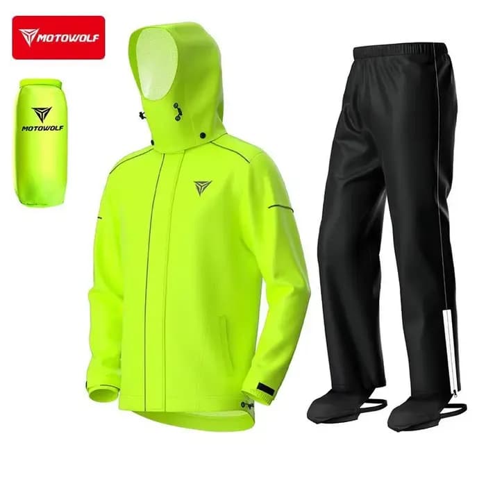 MOTOWOLF moto imperméable ensemble pantalons de pluie costume pour hommes femmes personne seule léger mince