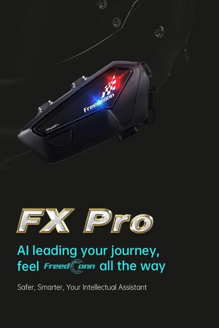 Système de communication pour moto FreedConn FX PRO 2-6 Riders