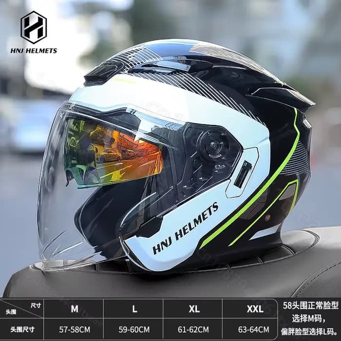Demi-Casque de Moto Électrique pour Homme