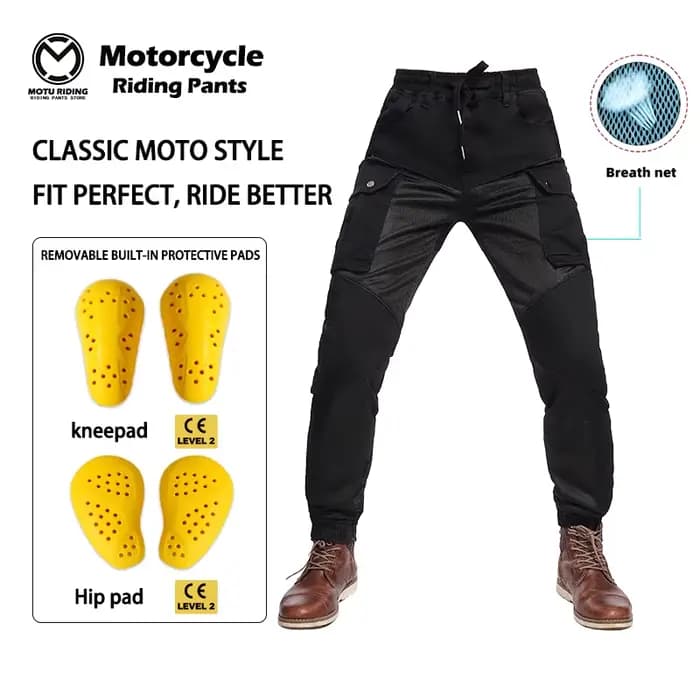 Nouveaux pantalons cargo pour moto d'été pour hommes et femmes