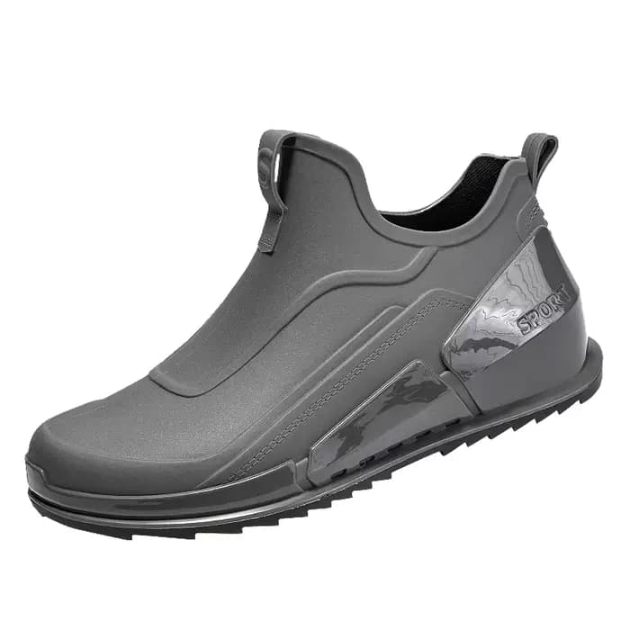 Nouvelles bottes de pluie tendance pour hommes, bottes de pluie courtes antidérapantes, chaussures en caoutchouc imperméables, bottes d'eau courtes d'été
