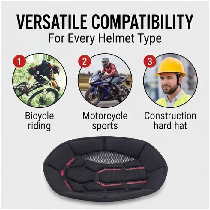Coussinets de casque, pour vélo de route, VTT, moto, respirants et amovibles