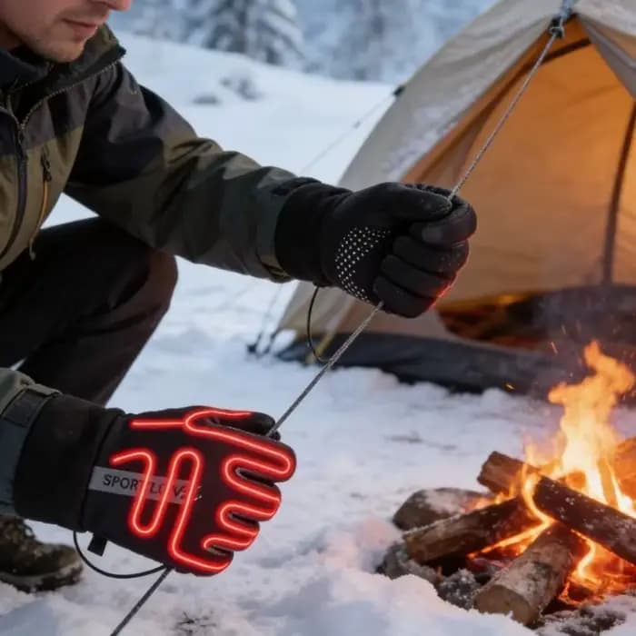 Gants chauffants USB, gants chauds d'hiver pour la moto