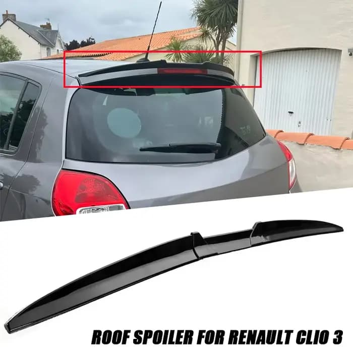 Becquet de toit arrière de voiture, accessoires d'aile arrière de coffre, pour Renault Clio RS Sport 2006 2007 2008 2009 2010 2011 2012